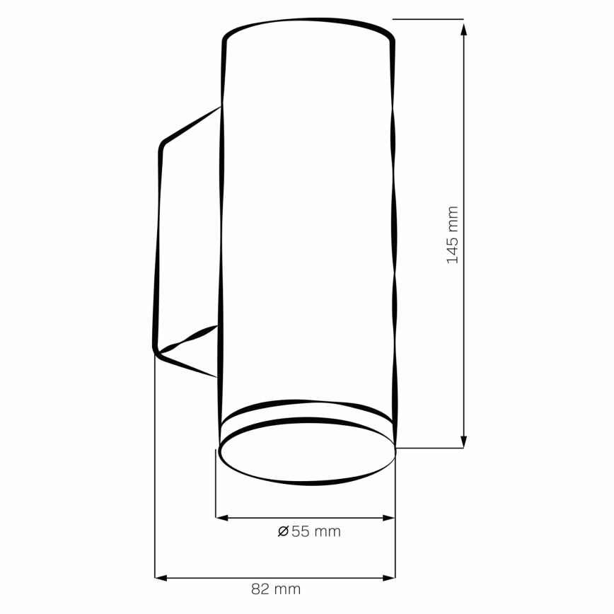 Foco de parede de casa de banho TURYN 1xGU10/10W/230V IP44 preto