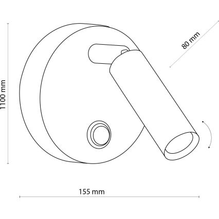 Foco de parede ENZO 1xG9/8W/230V branco