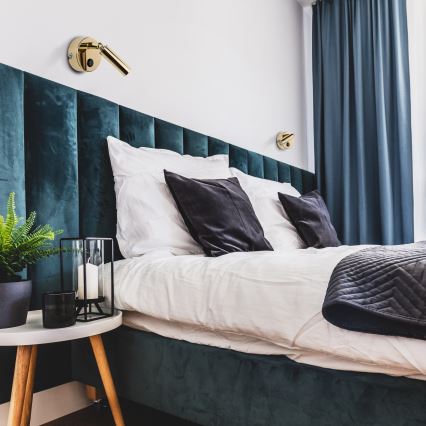 Foco de parede ENZO 1xG9/8W/230V dourado