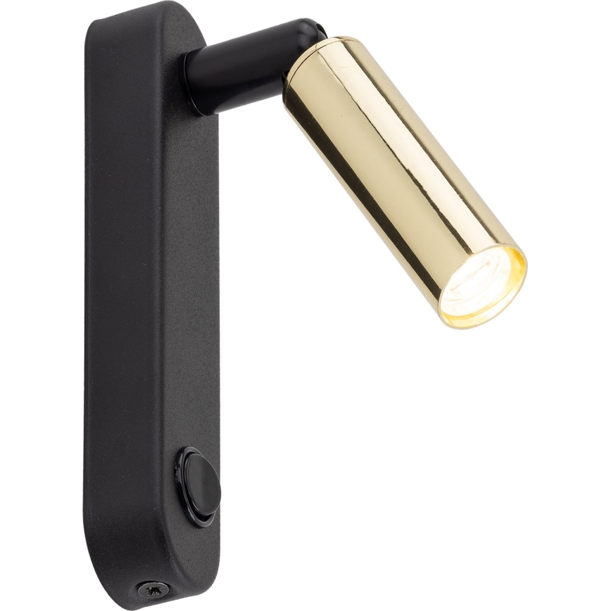 Foco de parede ENZO 1xG9/8W/230V preto/dourado