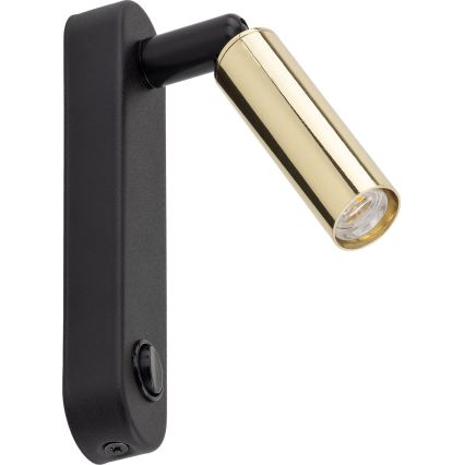 Foco de parede ENZO 1xG9/8W/230V preto/dourado