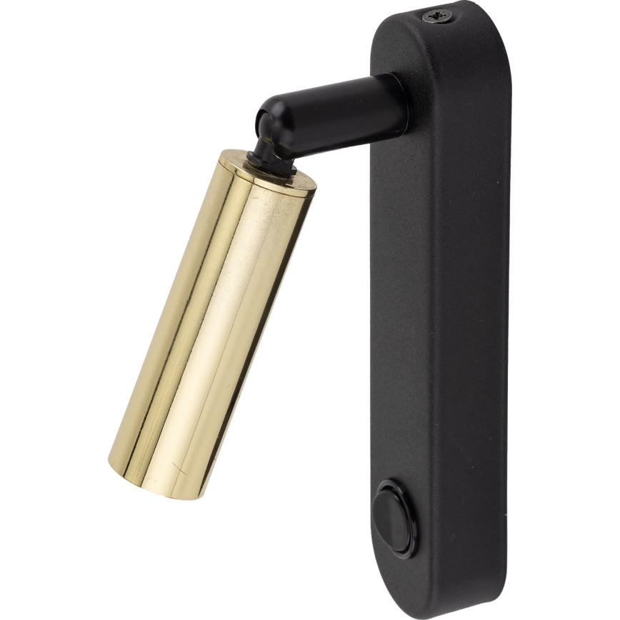 Foco de parede ENZO 1xG9/8W/230V preto/dourado