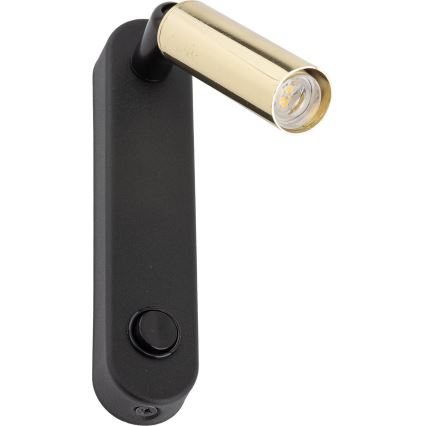 Foco de parede ENZO 1xG9/8W/230V preto/dourado