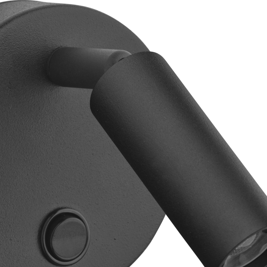 Foco de parede ENZO 1xG9/8W/230V preto