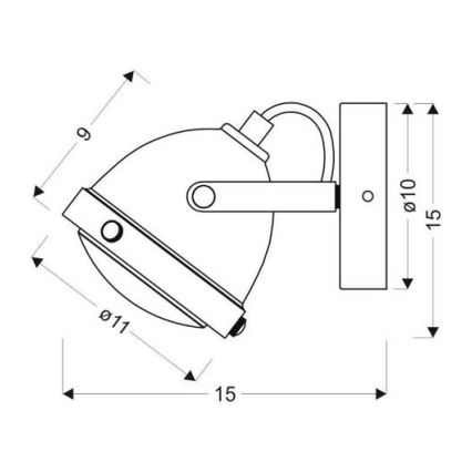 Foco de parede FRODO 1xGU10/40W/230V