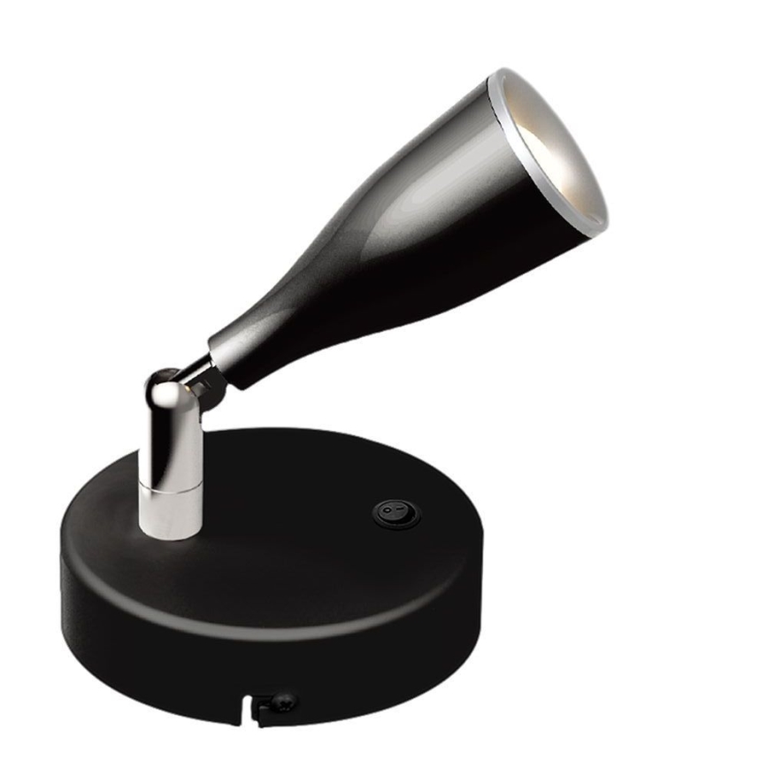 Foco de parede LED com interruptor LED/4,5W/230V 3000K preto