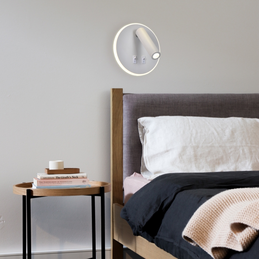 Foco de parede LED IRIS LED/12W/230V 3000K branco