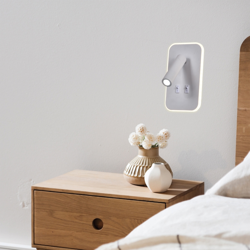 Foco de parede LED IRIS LED/14W/230V 3000K branco