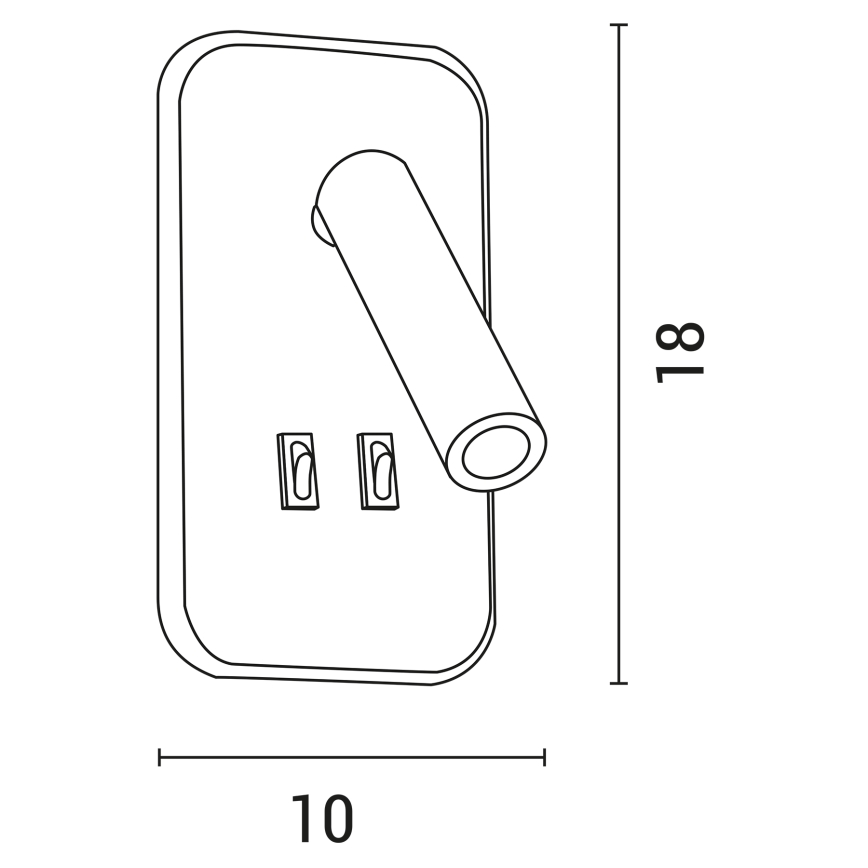 Foco de parede LED IRIS LED/14W/230V 3000K branco