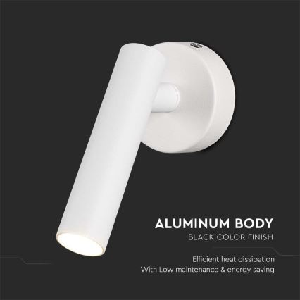 Foco de parede LED LED/2W/230V 3000K branco