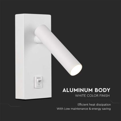 Foco de parede LED LED/2W/230V 4000K branco