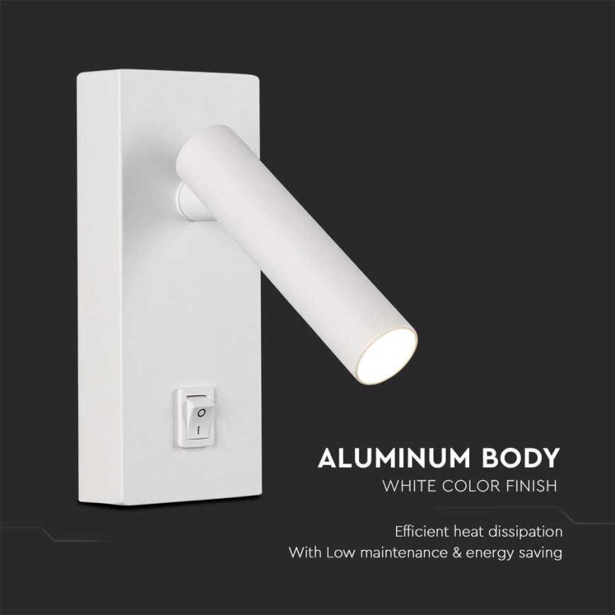 Foco de parede LED LED/2W/230V 4000K branco