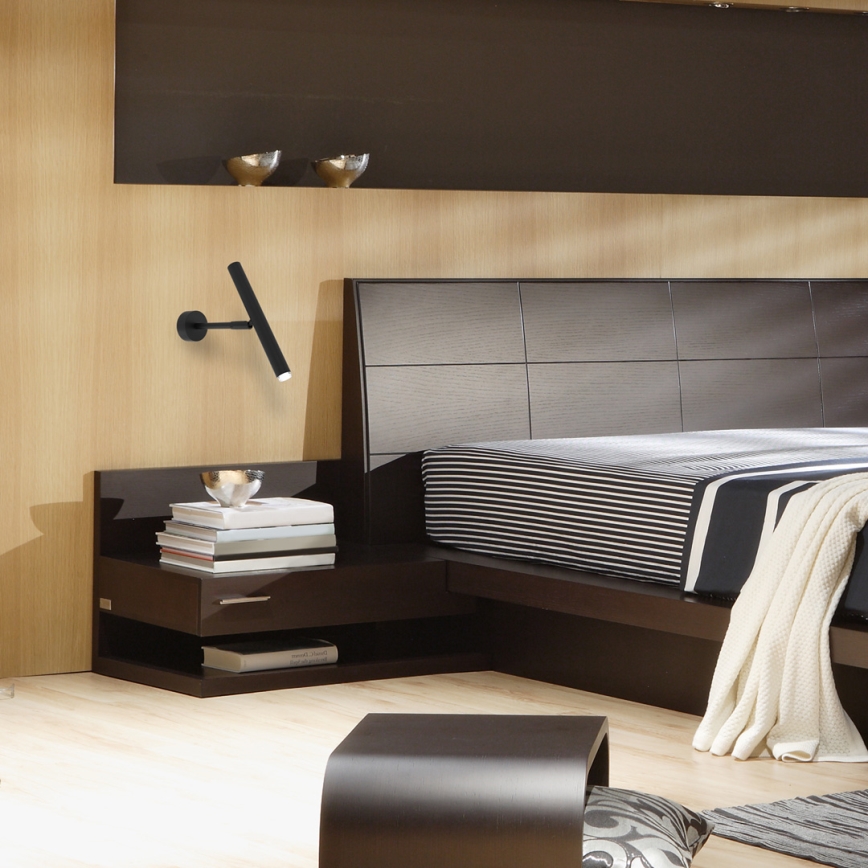 Foco de parede MONZA 1xG9/8W/230V preto