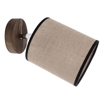 Foco de parede NEGRO 1xE27/25W/230V pinho