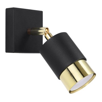 Foco de parede NERO 1xGU10/40W/230V preto/dourado