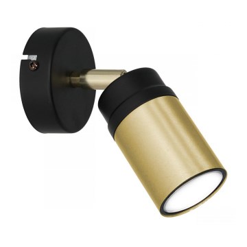 Foco de parede NEST 1xGU10/8W/230V preto/latão