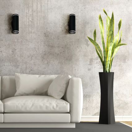 Foco de parede PARIS 2xGU10/10W/230V IP20 preto