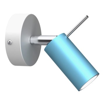 Foco de parede PRESTON 1xGU10/40W/230V azul