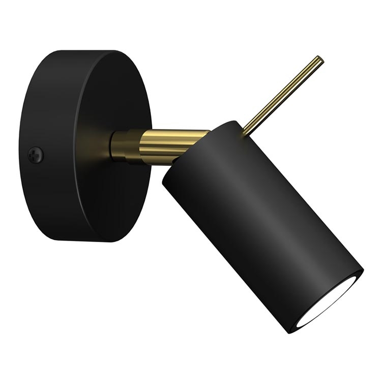 Foco de parede PRESTON 1xGU10/40W/230V preto/dourado