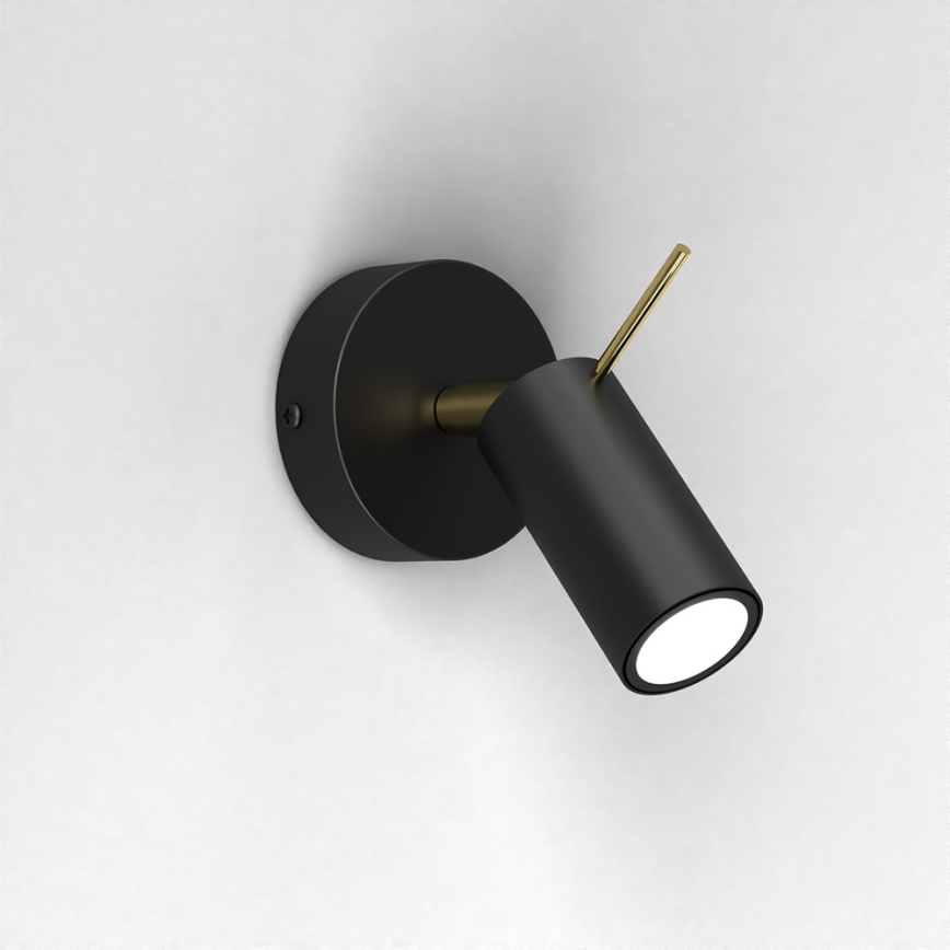 Foco de parede PRESTON 1xGU10/40W/230V preto/dourado