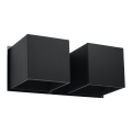 Foco de parede QUAD 2xG9/40W/230V preto