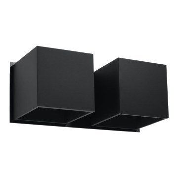 Foco de parede QUAD 2xG9/40W/230V preto