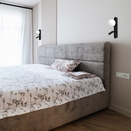 Foco de parede SIRIO 2xG9/25W/230V preto