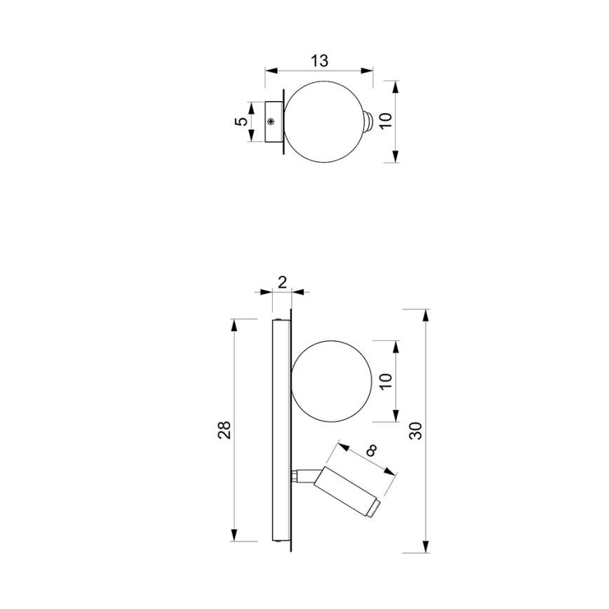 Foco de parede SIRIO 2xG9/25W/230V preto