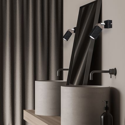 Foco de parede SOLO 1xGU10/MR11/40W/230V preto