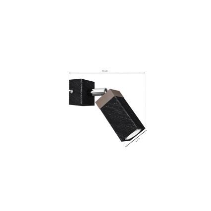 Foco de parede SOLO 1xGU10/MR11/40W/230V preto