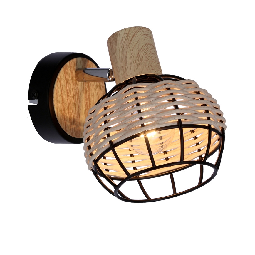 Foco de parede TAJGA 1xE14/40W/230V vime/preto