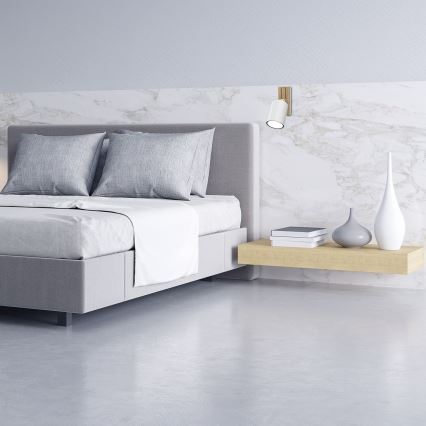 Foco de parede TERRA 1xGU10/8W/230V branco/carvalho