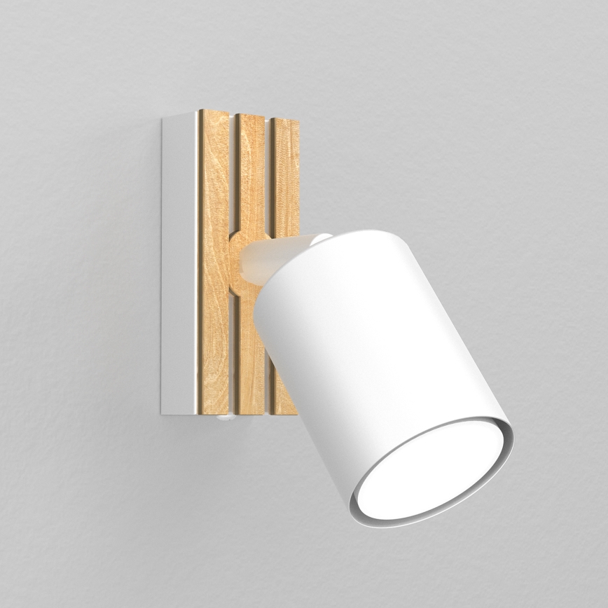 Foco de parede TERRA 1xGU10/8W/230V branco/carvalho