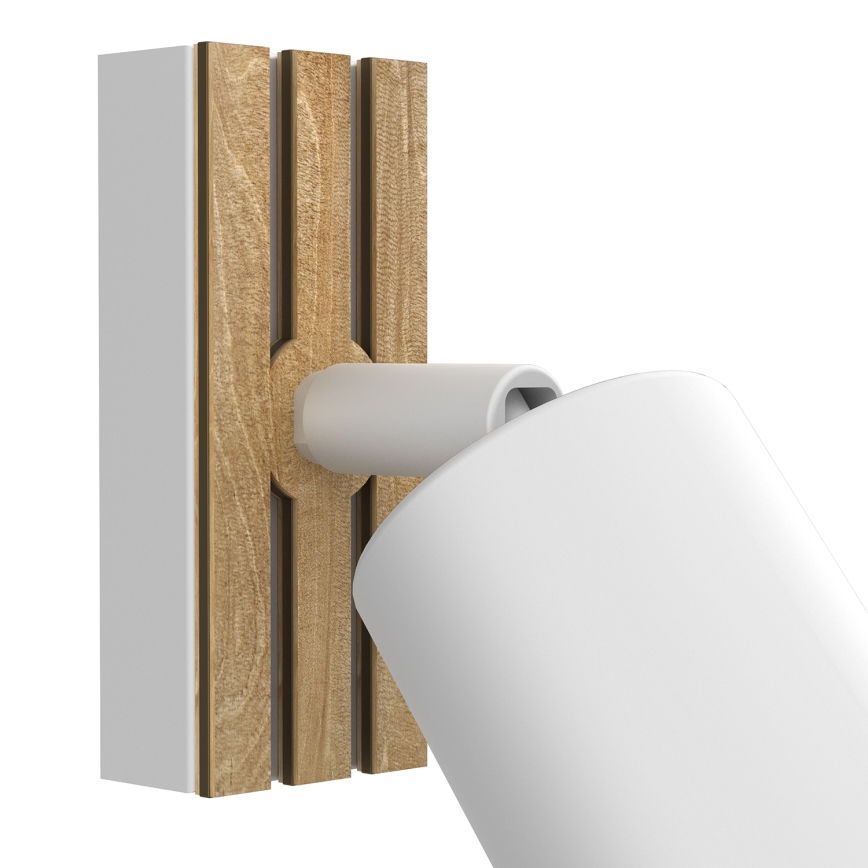 Foco de parede TERRA 1xGU10/8W/230V branco/carvalho