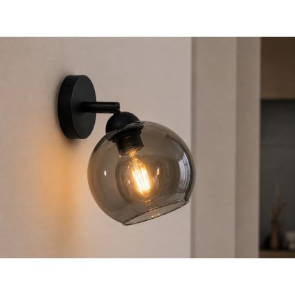 Foco de parede UNO 1xE27/60W/230V preto