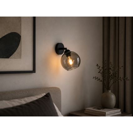 Foco de parede UNO 1xE27/60W/230V preto