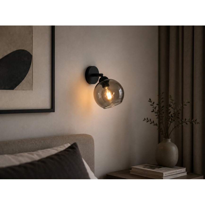 Foco de parede UNO 1xE27/60W/230V preto