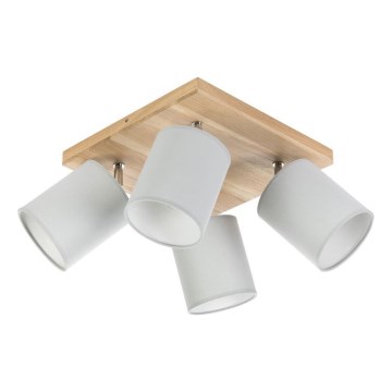 Foco de teto APRILLIA 4xE27/25W/230V /cinzento pinho