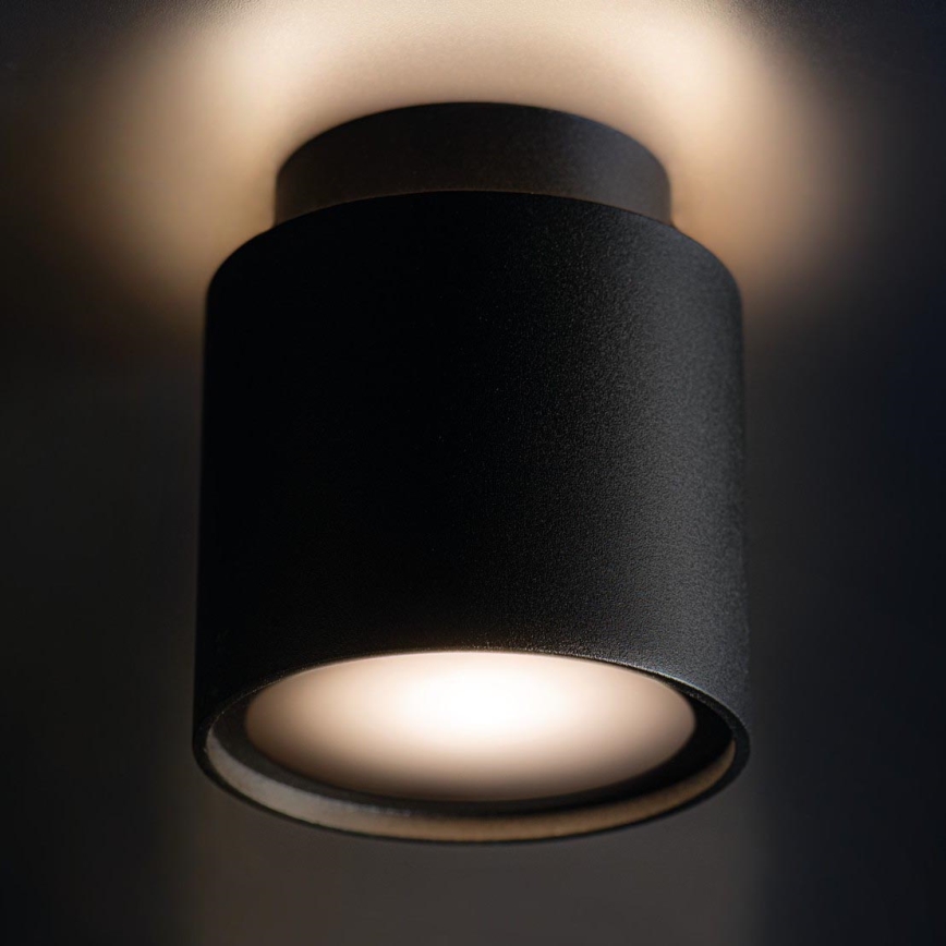 Foco de teto LED SONOR 1xGU10/10W/230V + LED/4W preto