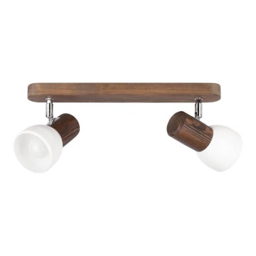 Foco de teto NEL 2xE27/15W/230V pinho