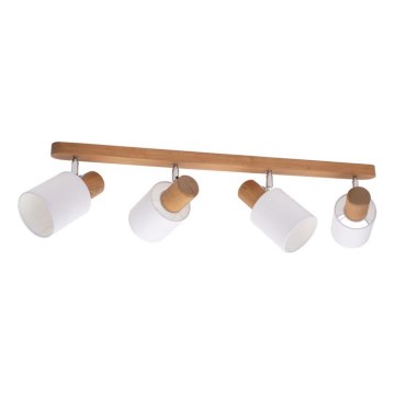 Foco de teto TRENDY 4xE27/15W/230V pinho