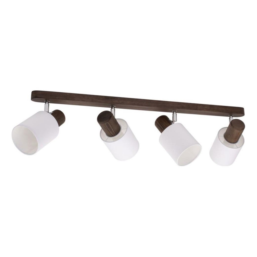 Foco de teto TRENDY 4xE27/15W/230V pinho