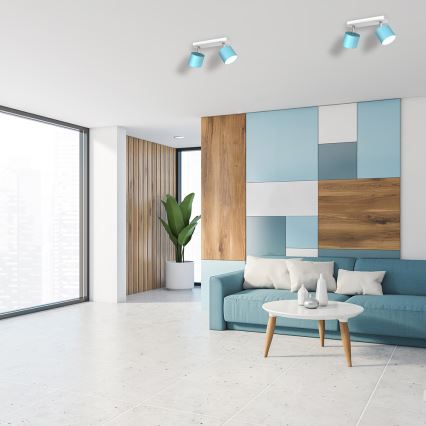 Foco DIXIE 2xGX53/11W/230V azul