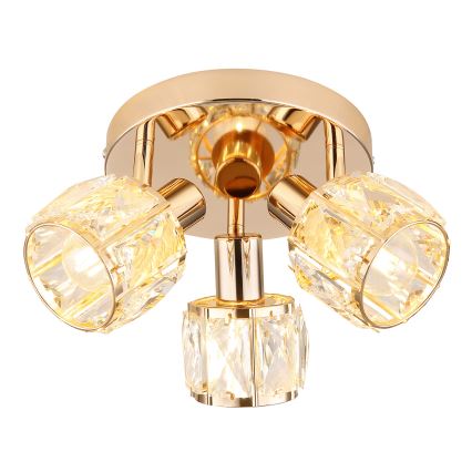 Foco DUBAI 3xE14/40W/230V diâmetro 36 cm Rosa dourado