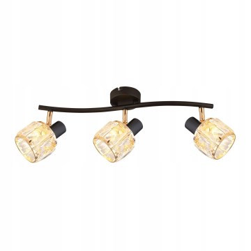 Foco DUBAI 3xE14/40W/230V preto/dourado