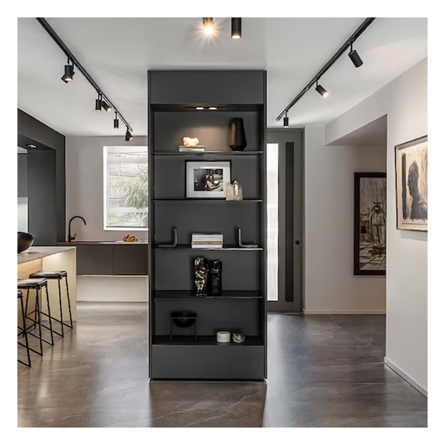 Foco em sistema de carril 5xGU10/25W/230V 3 m preto