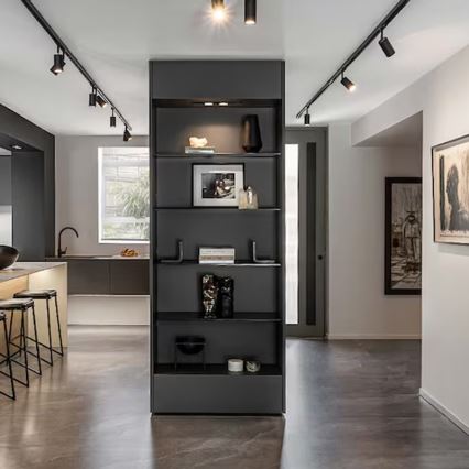 Foco em sistema de carril 8xGU10/25W/230V 4 m preto