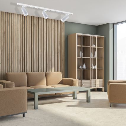 Foco em sistema de carril MICA 3xGU10/25W/230V branco