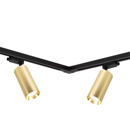 Foco em sistema de carril MICA 4xGU10/10W/230V dourado/preto