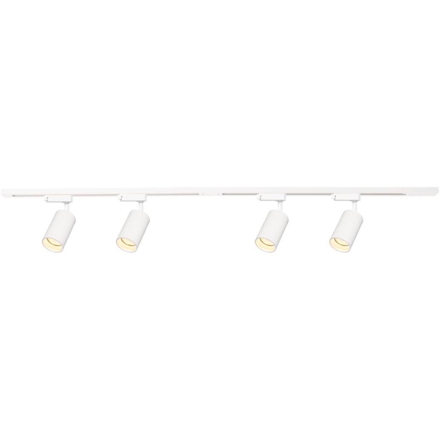Foco em sistema de carril PIPE 4xGU10/10W/230V branco